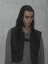 SPIRAL BUTTON SHIRT -GRAYISH BROWN-